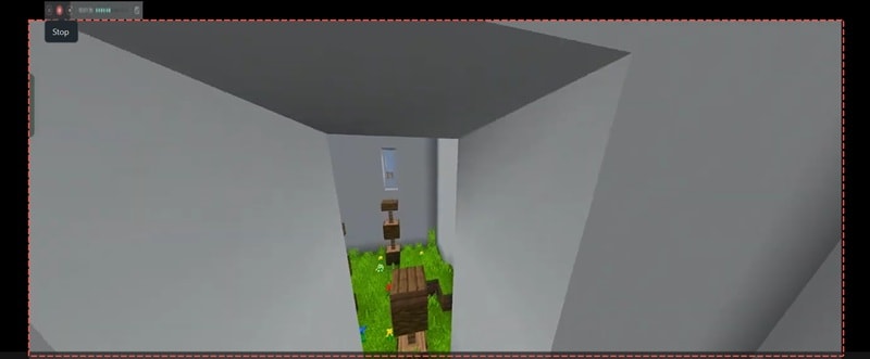 click red button to stop recording