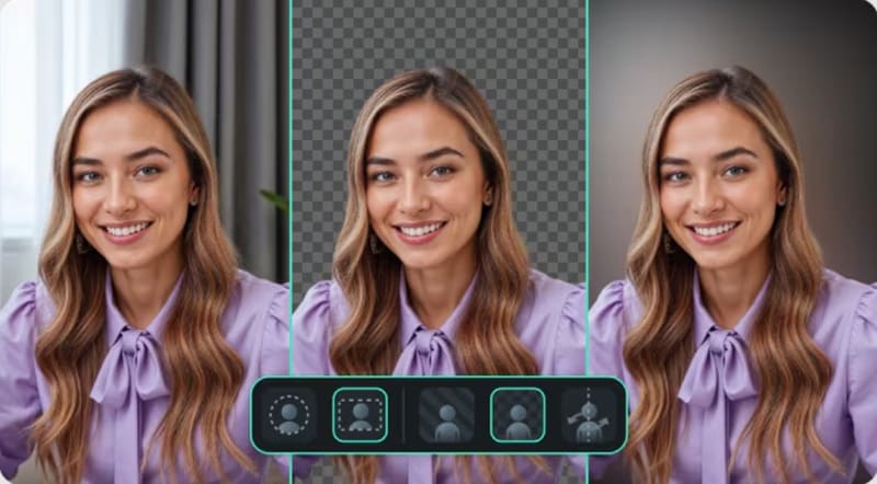 control webcam background in filmora