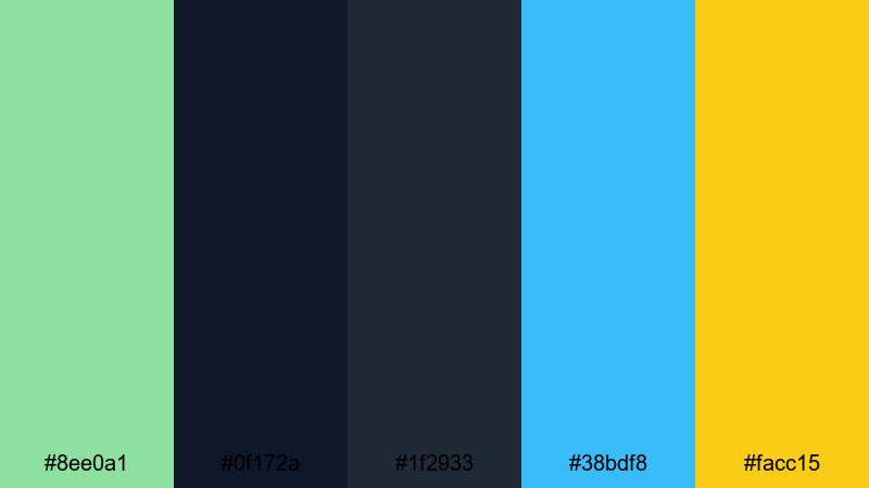 gamer stream pistachio pop pistachio color palette with hex codes