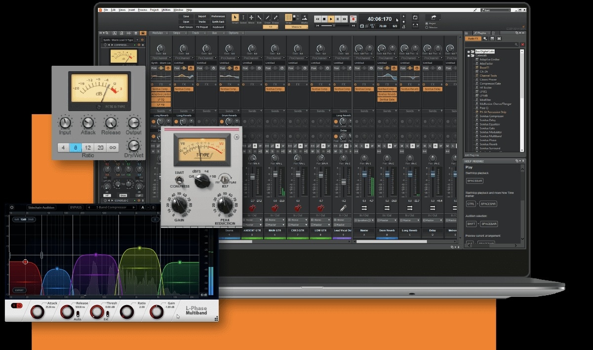 cakewalk daw interface