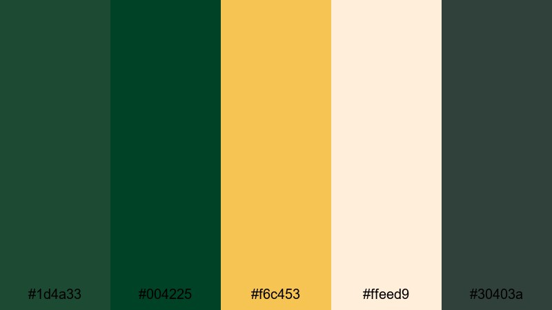 garden party afternoon british racing green color palette with hex codes