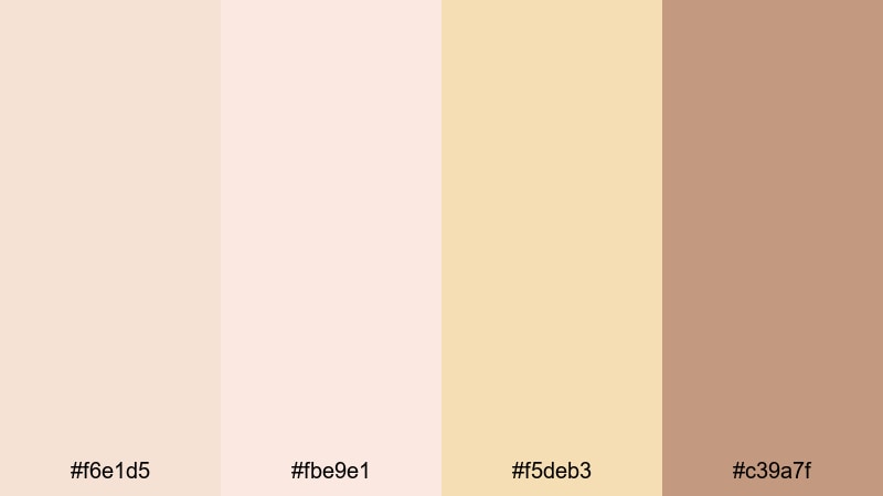 garden rose and wheat wheat color palette with hex codes