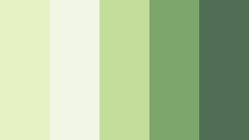 garden studio light avocado cream color palette with hex codes