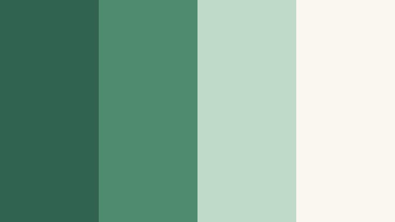 garden studio minimal cypress green color palette with hex codes