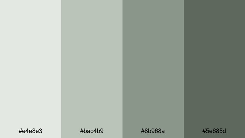 garden wall patina gray green color palette with hex codes