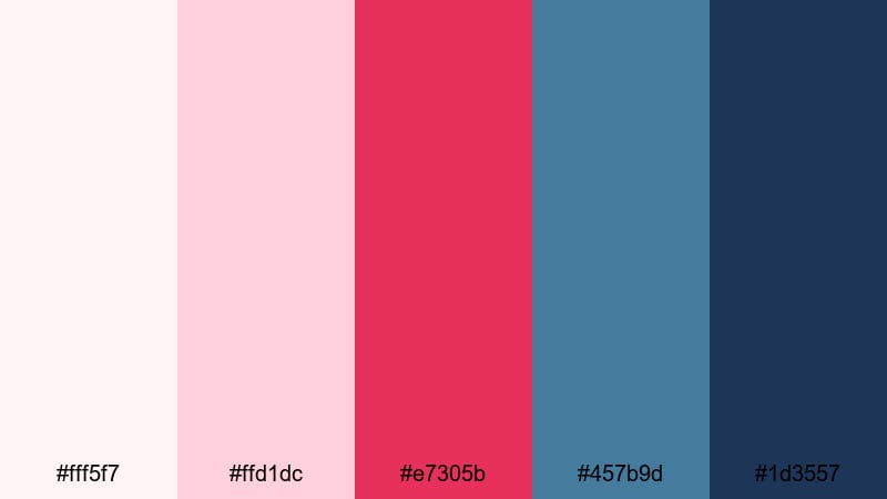 garden wedding glow rose red color palette with hex codes