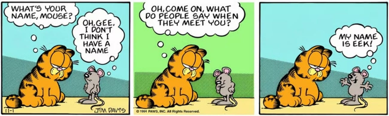 garfield named mouse eek