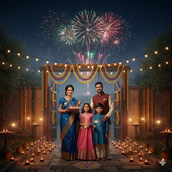 diwali family celebration gathering