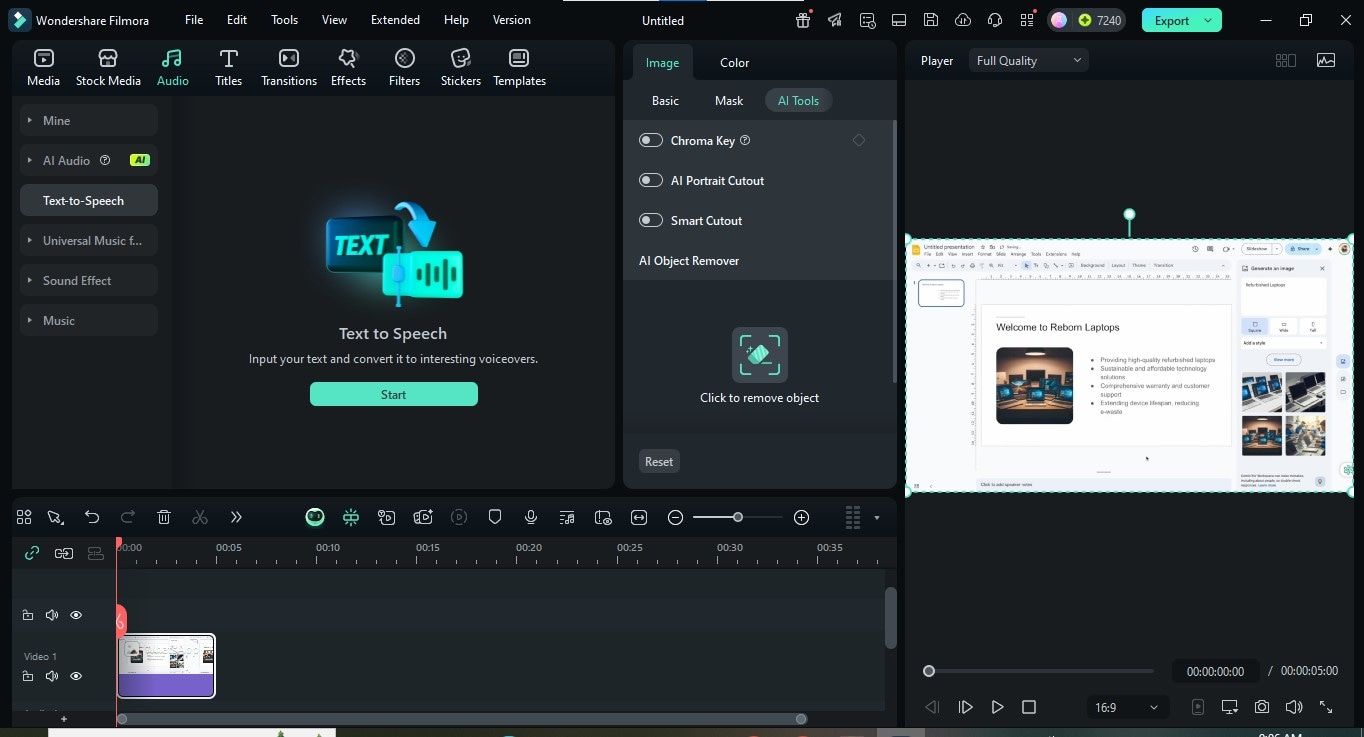 text-to-speech on filmora