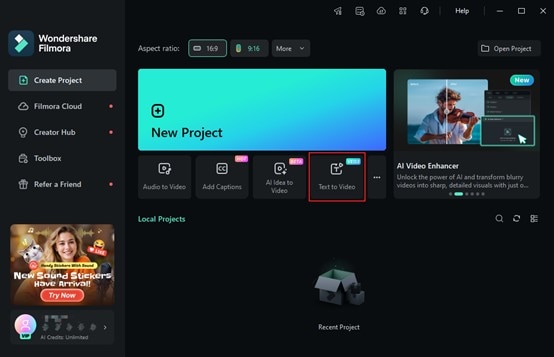 filmora interface
