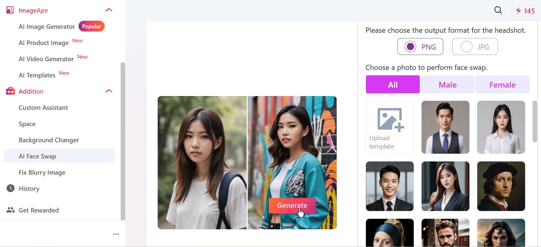 genape ai face swap