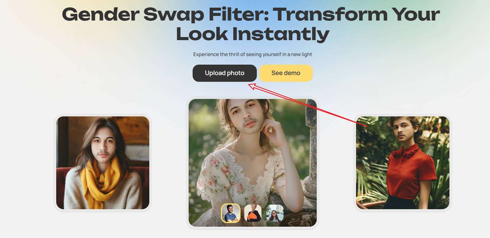 gender swap filter ai online with reface