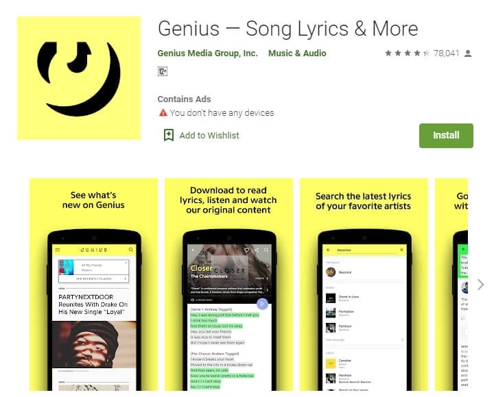 Genius — Song Lyrics & More for Android