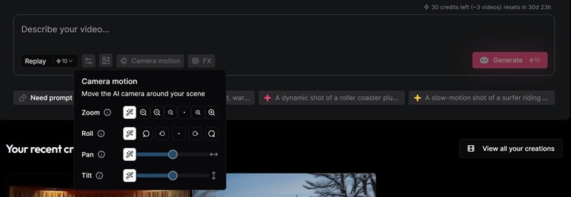 genmo camera motion control