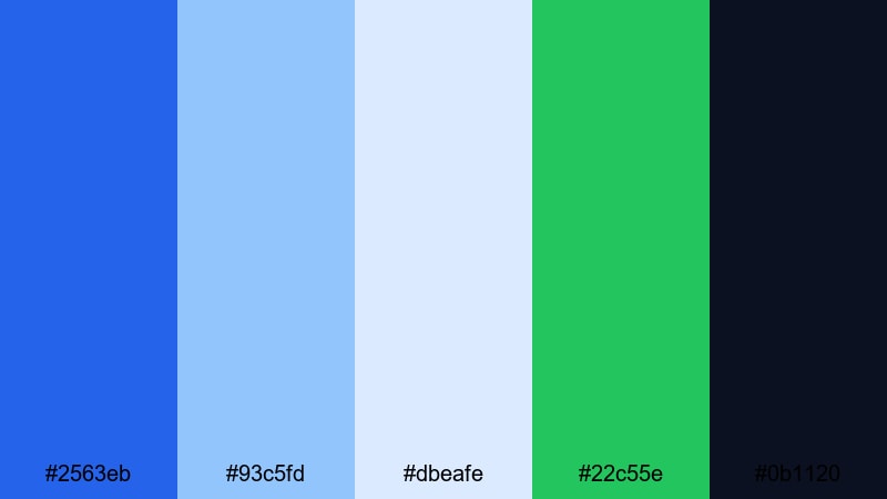 gentle harbor stories medium blue color palette with hex codes