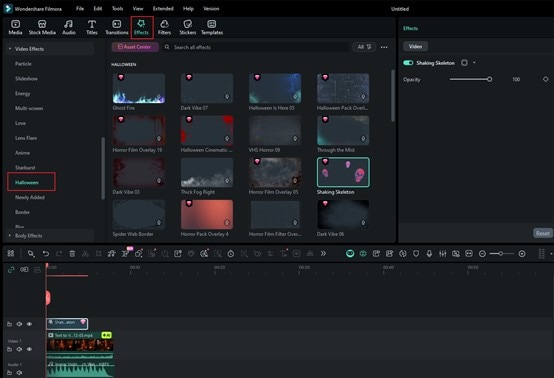 Filmora prompt writing screen