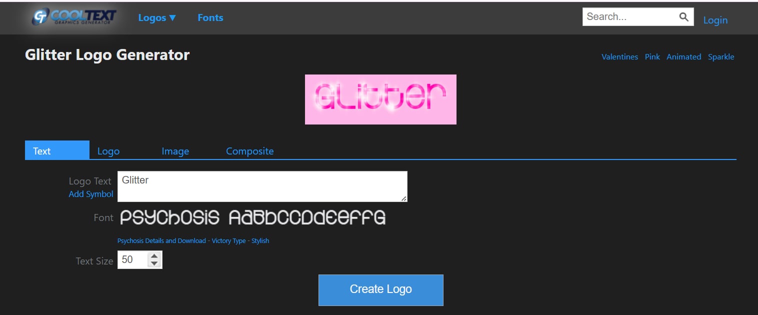 cooltext gif glitter text maker