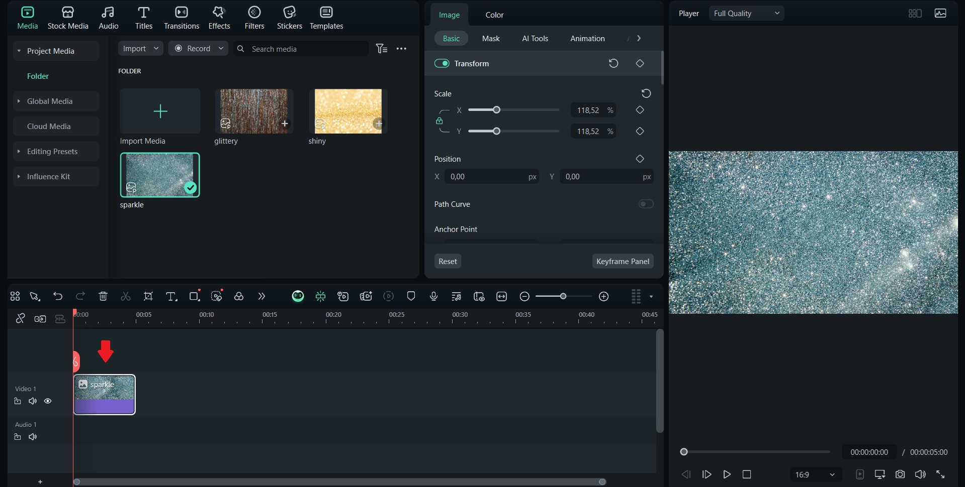 add background to the timeline