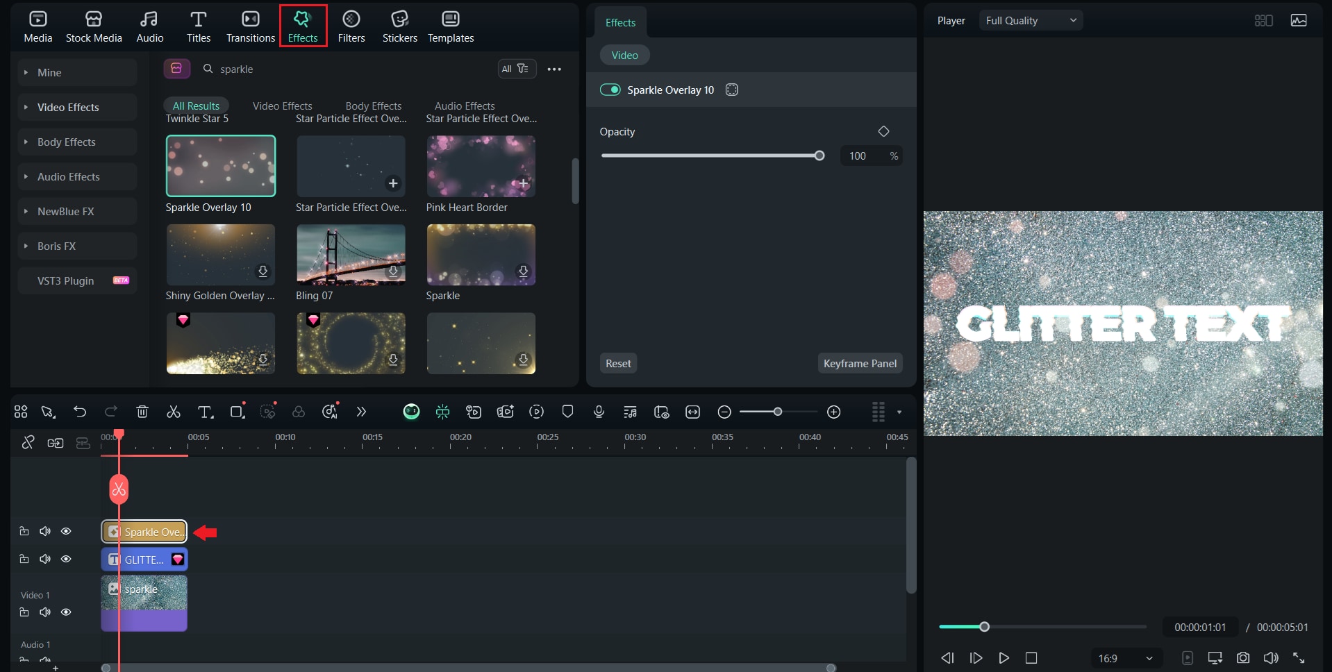 enhance with shiny effect