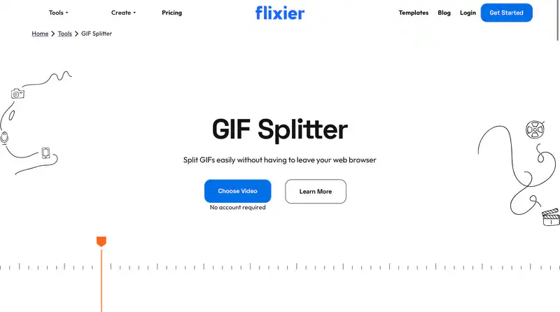 use online gif splitter flixier