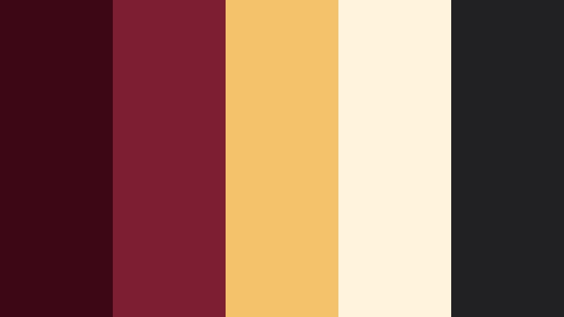 gilded maroon monogram midnight maroon color palette with hex codes