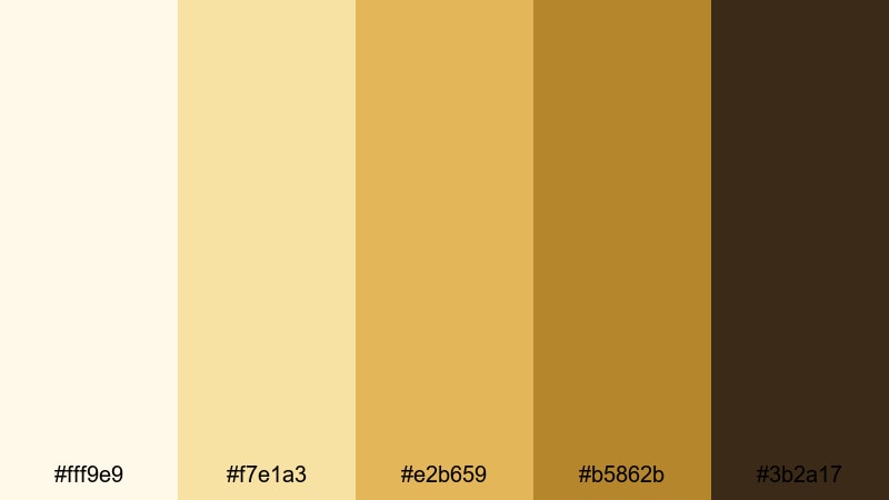 gilded spotlight fade metallic color palette with hex codes