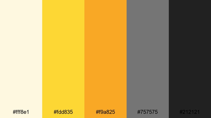 gilded studio branding yellow color palette with hex codes