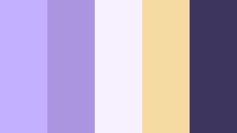gilded twilight orchid lunar lavender color palette with hex codes