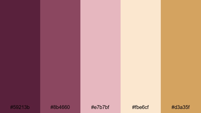 gilded wine whisper roman empire color palette with hex codes