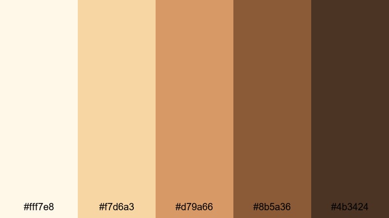 gingerbread morning light winter color palette with hex codes