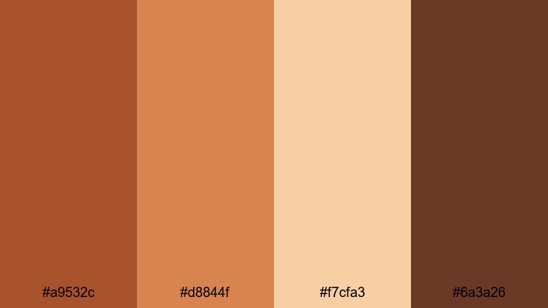 gingerbread storytime ginger color palette with hex codes