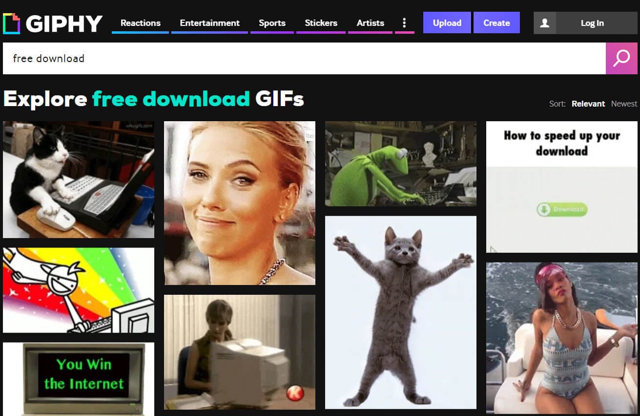 Los mejores sitios web para descargar GIFs animados gratis