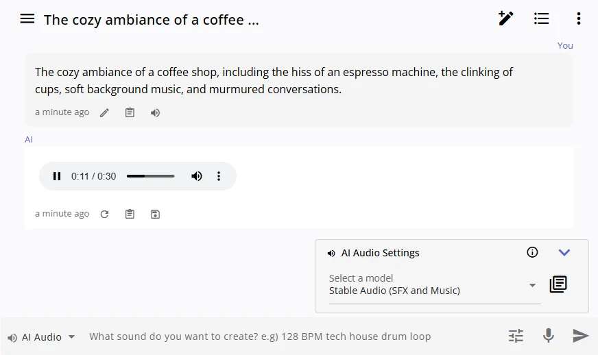 giz ai sound effect feature