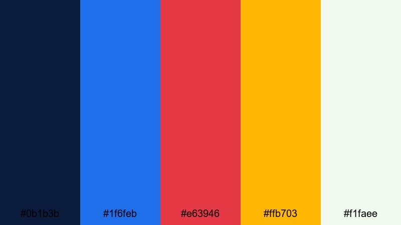 glacial ember contrast fire and ice color palette with hex codes