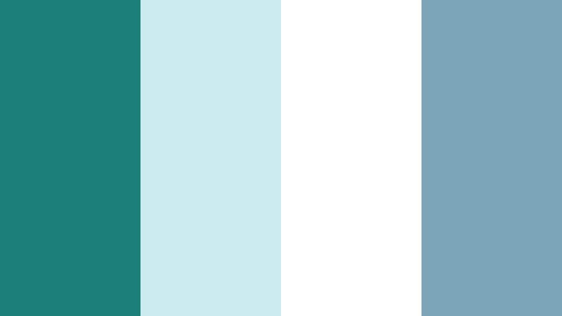 glacier breeze minimal glacier teal color palette with hex codes