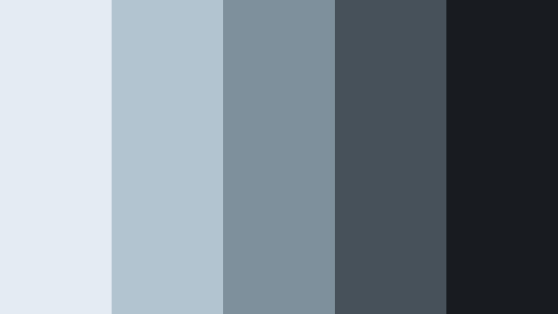 glacier fade drama ice blue gray color palette with hex codes