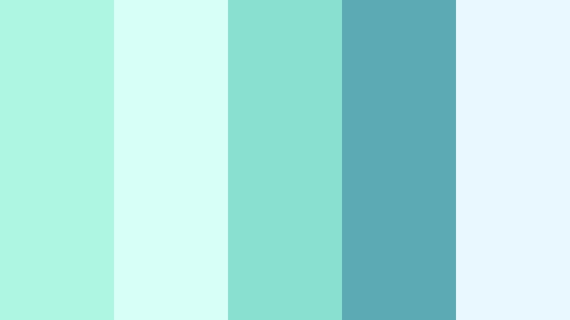 glacier whisper icy mint color palette with hex codes