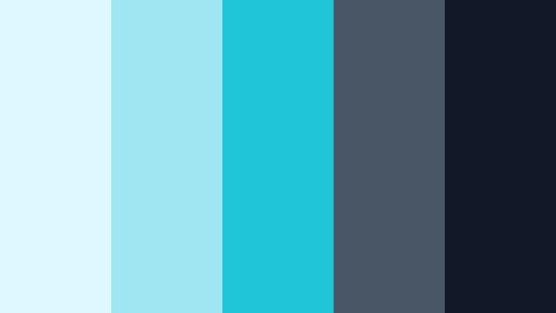 glass loft serenity radiant cyan color palette with hex codes