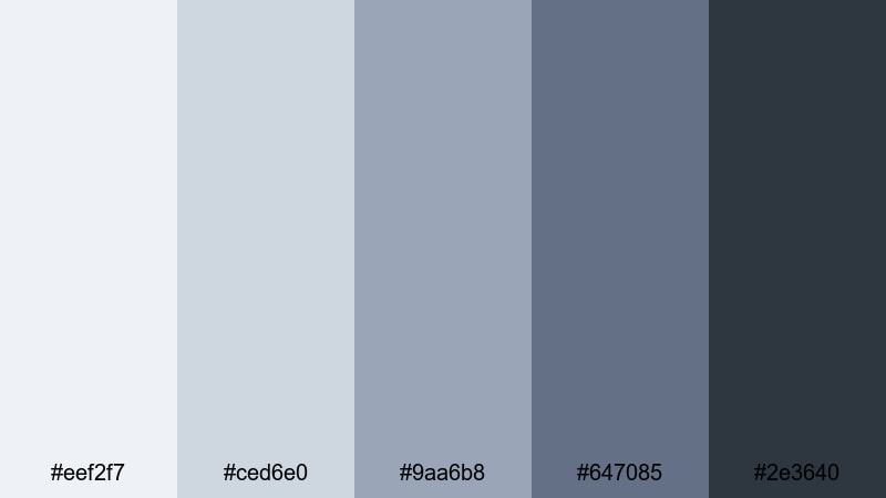 glass tower ui blue gray color palette with hex codes