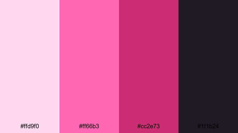 glass ui fuchsia red magenta color palette with hex codes