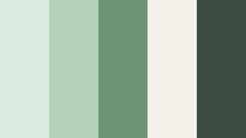glasshouse canopy glow pale eucalyptus color palette with hex codes