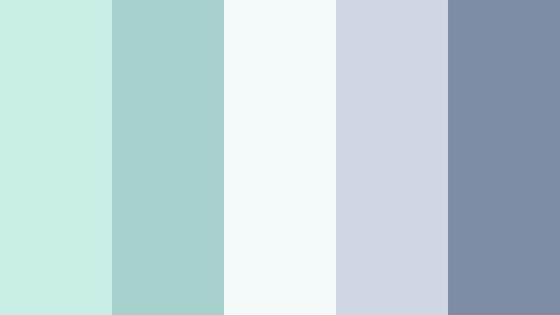 glasshouse light pale seafoam color palette with hex codes