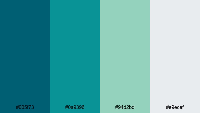 glassline ocean ui sea blue color palette with hex codes