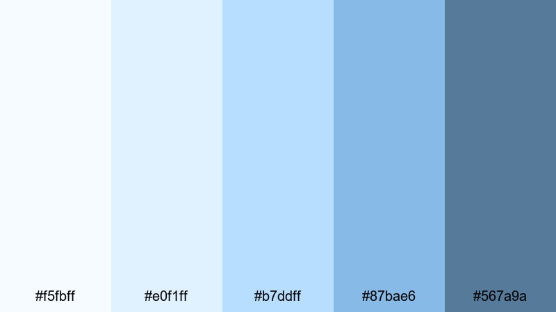 glassmorphism glow light blue color palette with hex codes