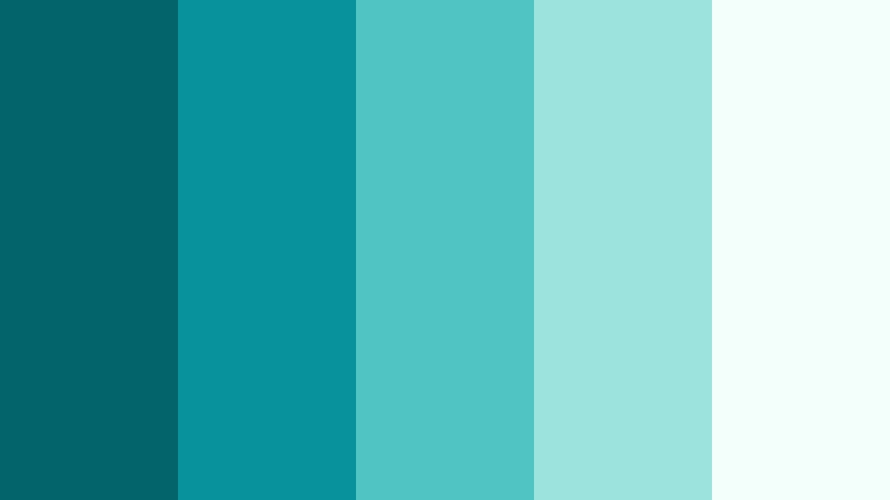 glassy lagoon glow deep ocean teal color palette with hex codes