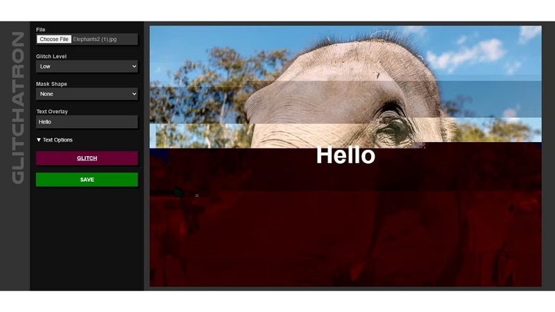 glitch effect generator glitchatron