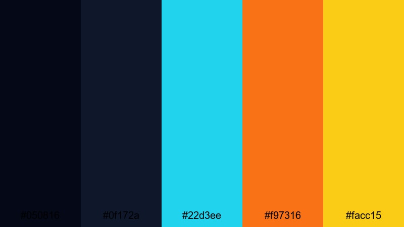 glitch in the code gaming color palette with hex codes