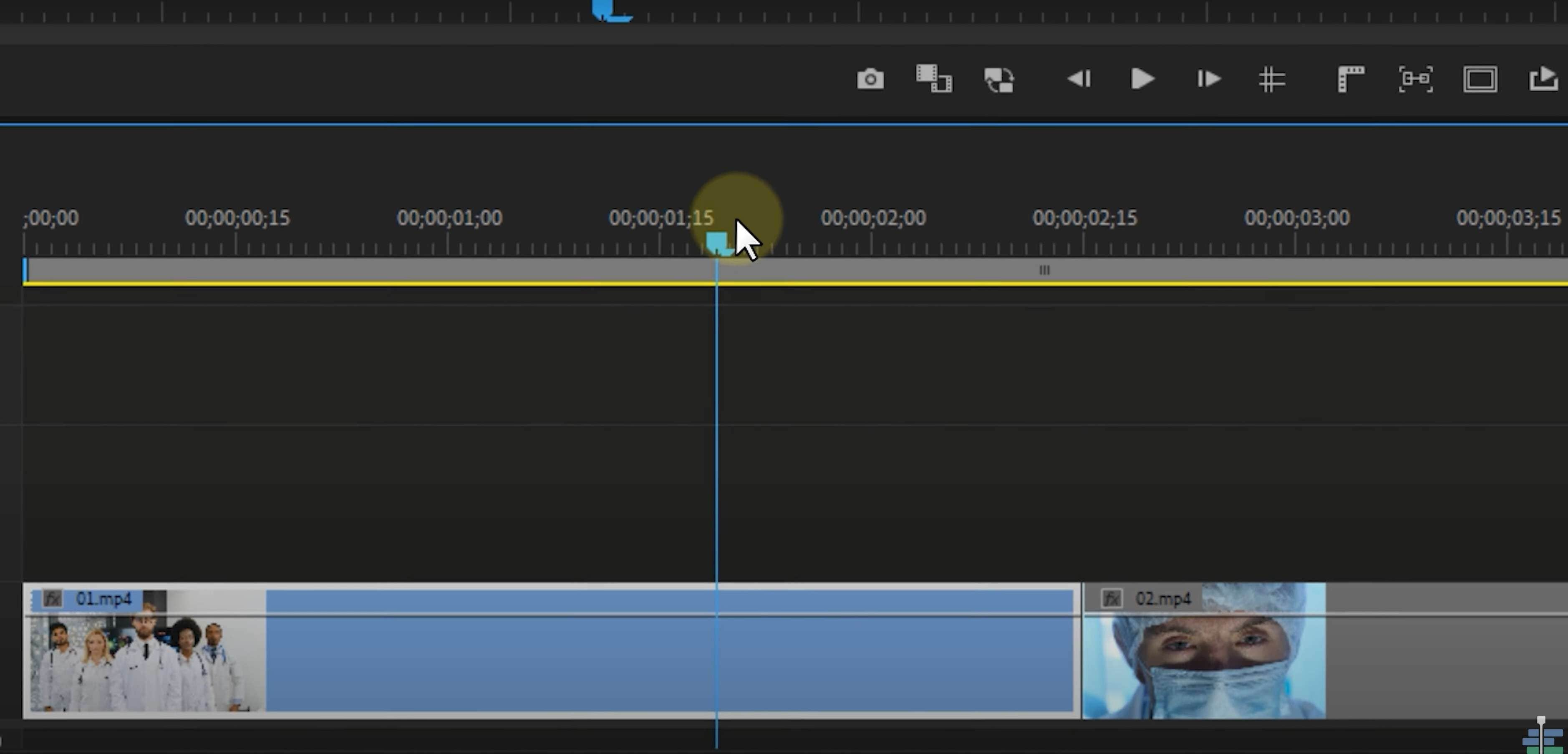 premiere pro glitch transition step one