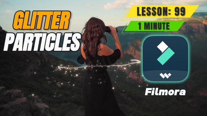 Snapchat-style sparkle filter applied in Filmora.