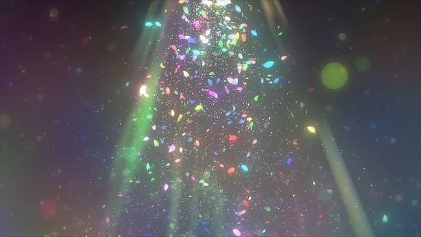 Glitter party transition overlay in Filmora.